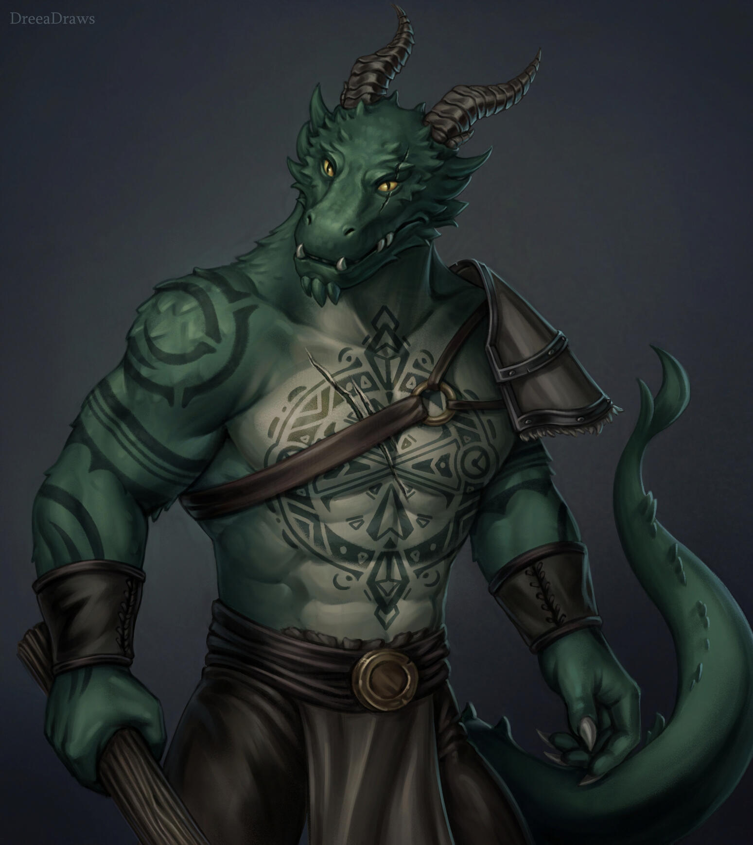 Noxis, Dragonborn Barbarian, commissioned by bheaboo Noxis, Dragonborn Barbarian, commissioned by bheaboo