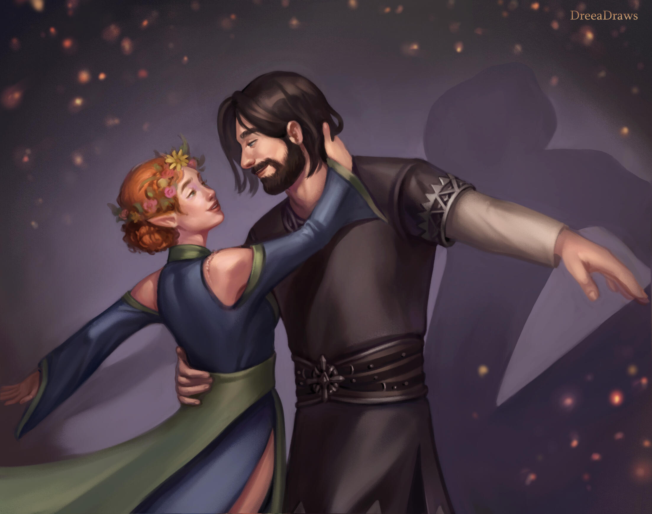 Isyl and Kaldrick dancing, commissioned by Broseidon Isyl and Kaldrick dancing, commissioned by Broseidon